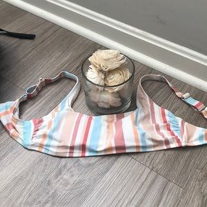 Striped bikini top